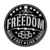 Hot Leathers PPA8790 Freedom Ride Fast Live Hard 4"x 4" Patch Patches