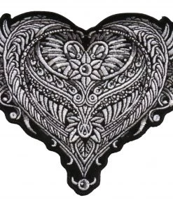 Patches Hot Leathers PPA9200 Ornate Heart 4" X 4" Patch