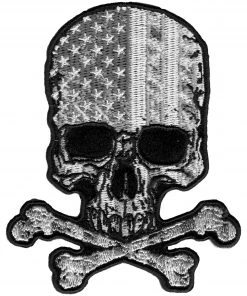 Hot Leathers PPA9450 Flag Skull 3" X 4" Patch