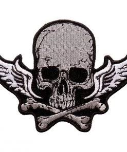 Patches Hot Leathers PPA9640 Skull Bones And Wings 4"x3" Patch