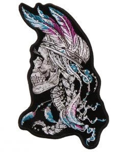 Hot Leathers PPA9686 Stones Indian Skull 4"x7" Patch Patches