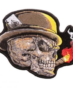 Patches Hot Leathers PPA9723 Cigar Skull 4"x3" Patch
