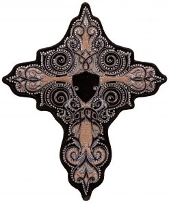 Hot Leathers PPA9737 Rhinestone Cross 8"x9" Patch Patches