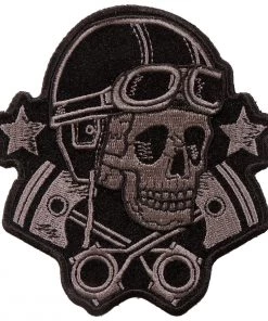 Hot Leathers PPA9743 Goggles Skull And Stars 4"x4" Patch