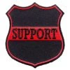 Patches Hot Leathers PPA9860 Support Red 3"x3" Patch
