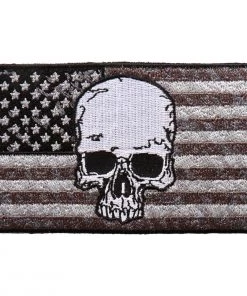 Hot Leathers PPA9903 Gray Flag Skull 4
