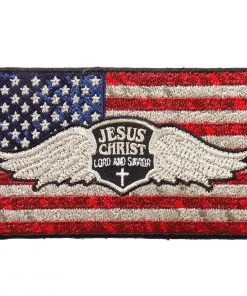 Patches Hot Leathers PPA9913 Jesus Christ Flag 4"x2" Patch