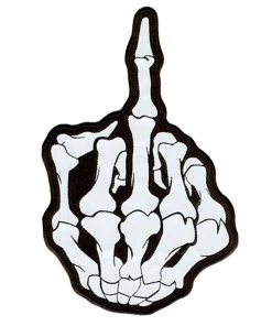Hot Leathers PPB1018 Middle Finger Reflective 7" X 11" Patch