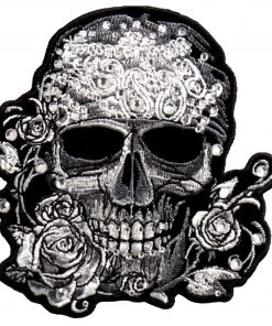 Hot Leathers PPC3215 Bandana Skull With Rhinestones 4" X 4" Patch