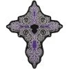 Hot Leathers PPC3275 5 Inch Rhinestone Purple Cross Patch Patches
