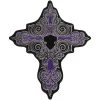 Patches Hot Leathers PPC3277 9 Inch Purple Stone Cross Patch