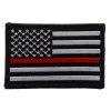 Patches Hot Leathers PPF5112 Flag Thin Red Line Embroidered 3"x2" Patch