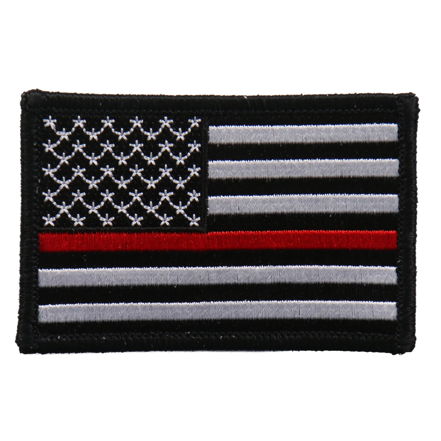 Patches Hot Leathers PPF5112 Flag Thin Red Line Embroidered 3"x2" Patch