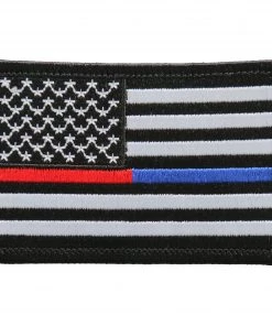 Hot Leathers PPF5113 3 Inch Thin Red Blue Line 3 Inch Patch