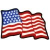 Hot Leathers PPL3812 Wavy U.S. Flag 4" X 3" Patch Patches