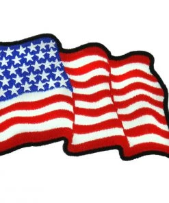 Hot Leathers PPL3812 Wavy U.S. Flag 4" X 3" Patch Patches