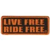 Patches Hot Leathers PPL9197 Live Free Ride Free 4" X 2" Patch