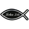 Hot Leathers PPL9297 John 3:16 Fish 5" X 2" Patch