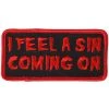 Patches Hot Leathers PPL9351 I Feel A Sin 4" X 2" Patch