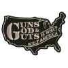 Patches Hot Leathers PPL9367 Guns, God And Guts 4" X 3" Patch