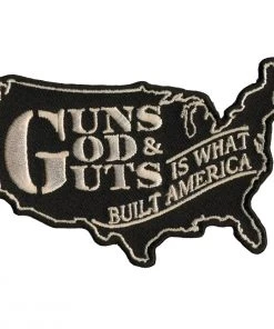 Patches Hot Leathers PPL9367 Guns, God And Guts 4" X 3" Patch