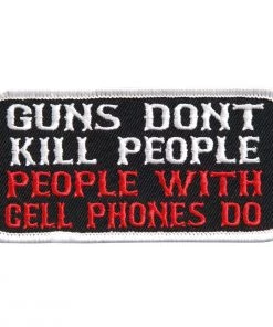 Hot Leathers PPL9389 Guns Don't Kill People Embroidered 4" X 2" Patch
