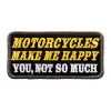 Hot Leathers PPL9493 Motorcycles Make Me 4"x2" Patch