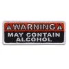 Hot Leathers PPL9597 Warning May Contain Alcohol 4"x1" Patch Patches