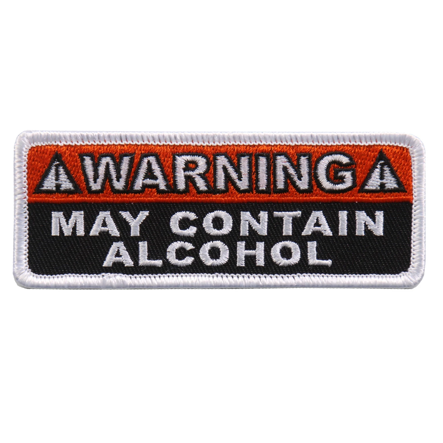 Hot Leathers PPL9597 Warning May Contain Alcohol 4"x1" Patch Patches