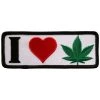 Patches Hot Leathers PPL9684 I Heart Weed 4"x2" Patch