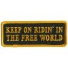 Patches Hot Leathers PPL9785 Keep On Free World 4"x 2" Patch