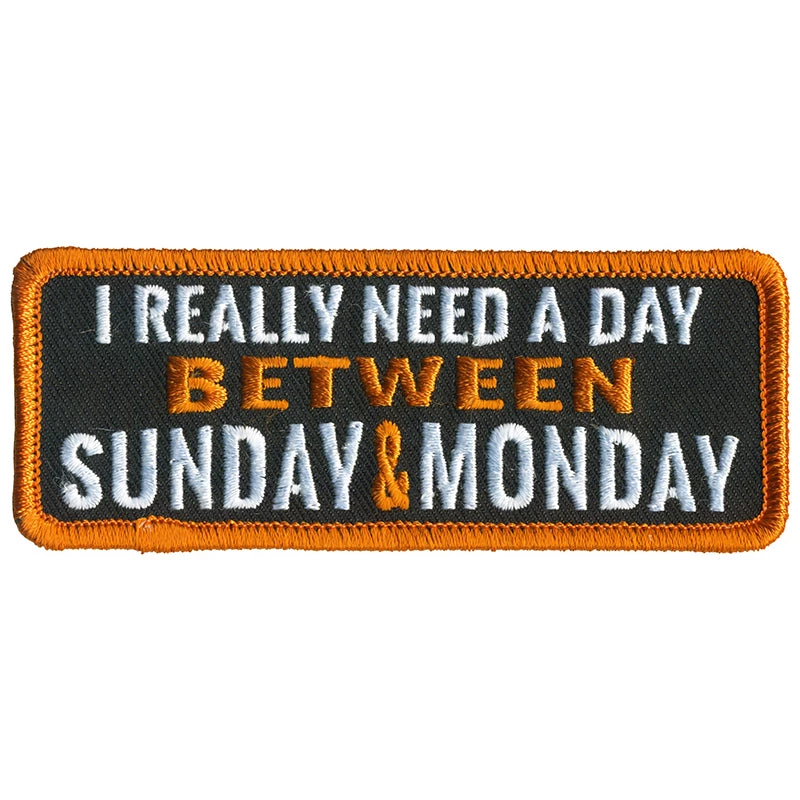 Hot Leathers PPL9795 Between Sunday And Monday 4"x 2" Patch Patches