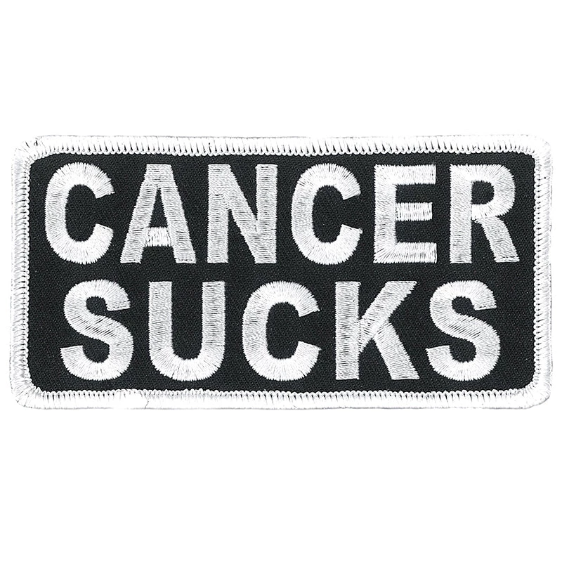 Hot Leathers PPL9815 Cancer Sucks 4"x 2" White Patch Patches