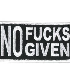 Hot Leathers PPL9830 No Fucks Given 4"x 2" Patch Patches