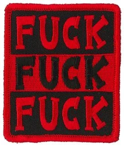 Hot Leathers PPL9868 Fuck Fuck Fuck 3"x 3" Patch