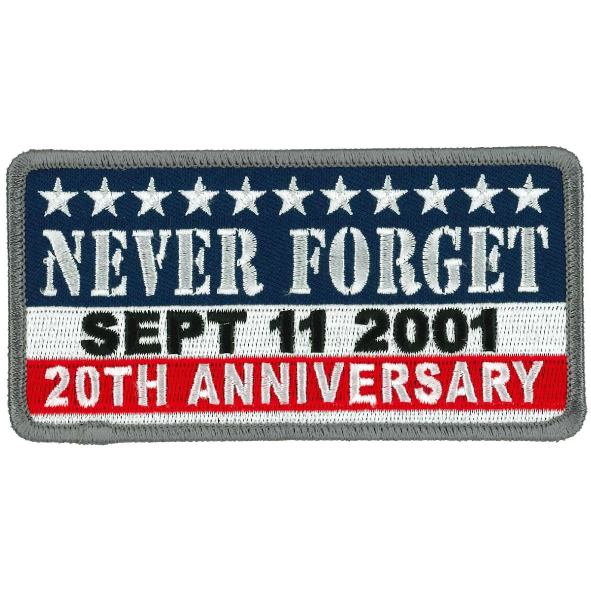 Hot Leathers PPL9880 9-11 Never Forget 4.5" Patch Patches