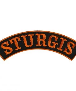Hot Leathers PPM4155 Sturgis 12” X 3” Top Rocker Patch Patches