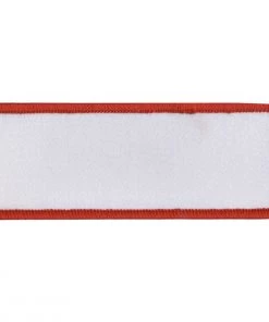 Patches Hot Leathers PPP1006 Blank White With Red Trim 4" X 1.5" Patch