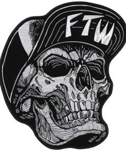 Hot Leathers PPQ1149 Snapback Skull 10'' Patch Patches