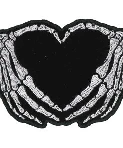 Patches Hot Leathers PPQ1410 Skeleton Heart 3.5" Patch