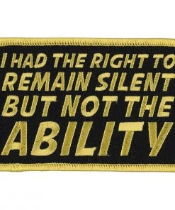 Hot Leathers PPW1022 4 Inch Right To Remain Silent Patch Patches