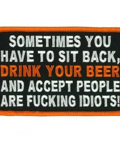 Patches Hot Leathers PPW1023 4 Inch Sit Back Idiots Patch