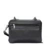 Riding Gear Hot Leathers PUA1175 Black Leather Small Concealment Crossbody Purse