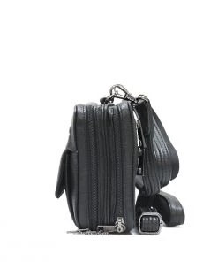 Riding Gear Hot Leathers PUA1175 Black Leather Small Concealment Crossbody Purse