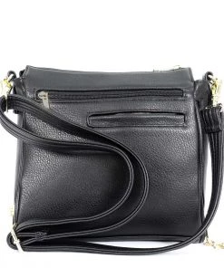 Hot Leathers PUA1176 Black Vegan Leather Concealed Carry Purse With Ambidextrous Design