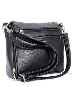 Hot Leathers PUA1176 Black Vegan Leather Concealed Carry Purse With Ambidextrous Design