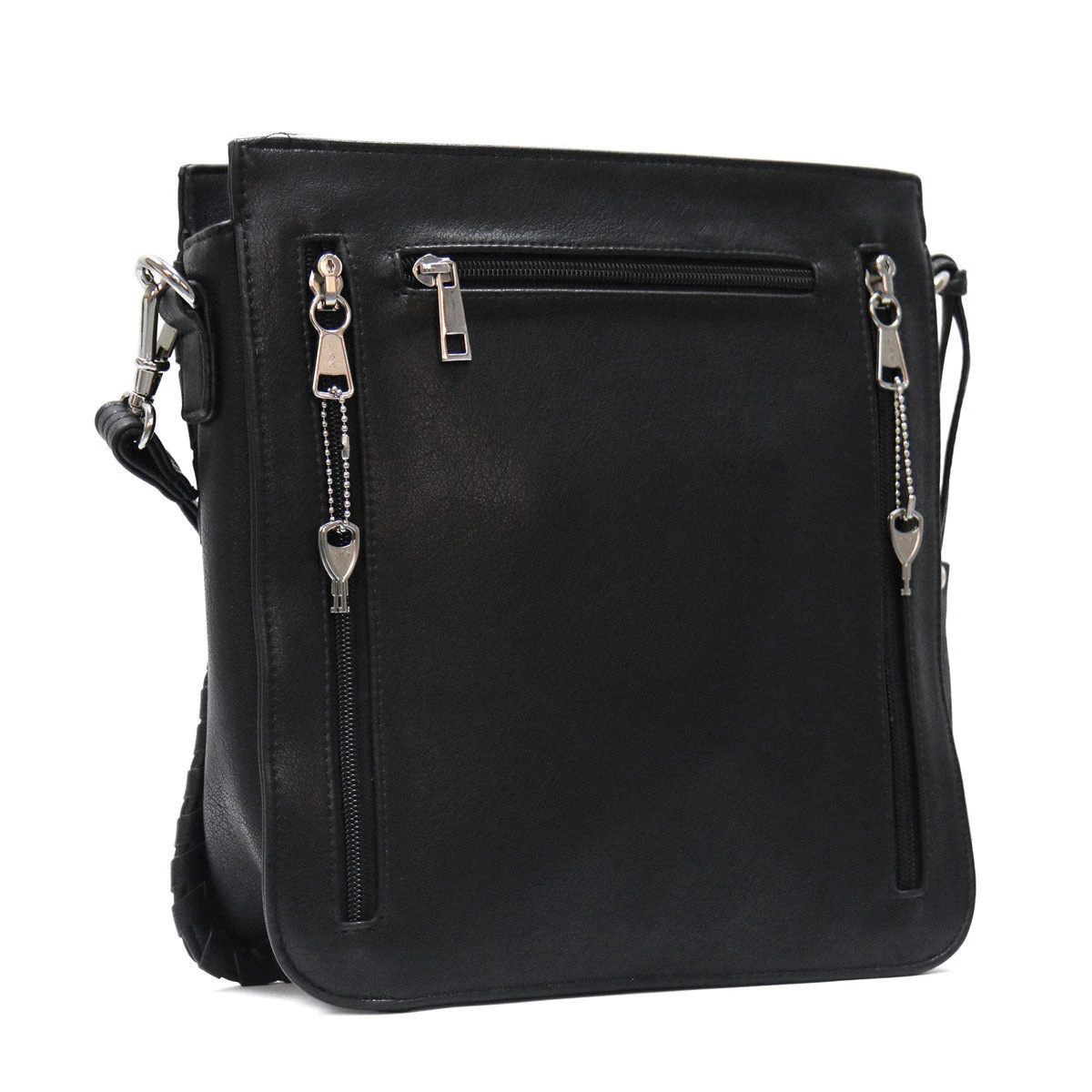 Riding Gear Hot Leathers PUA1177 Women's Black Hand-Crafted Laced Concealment Purse