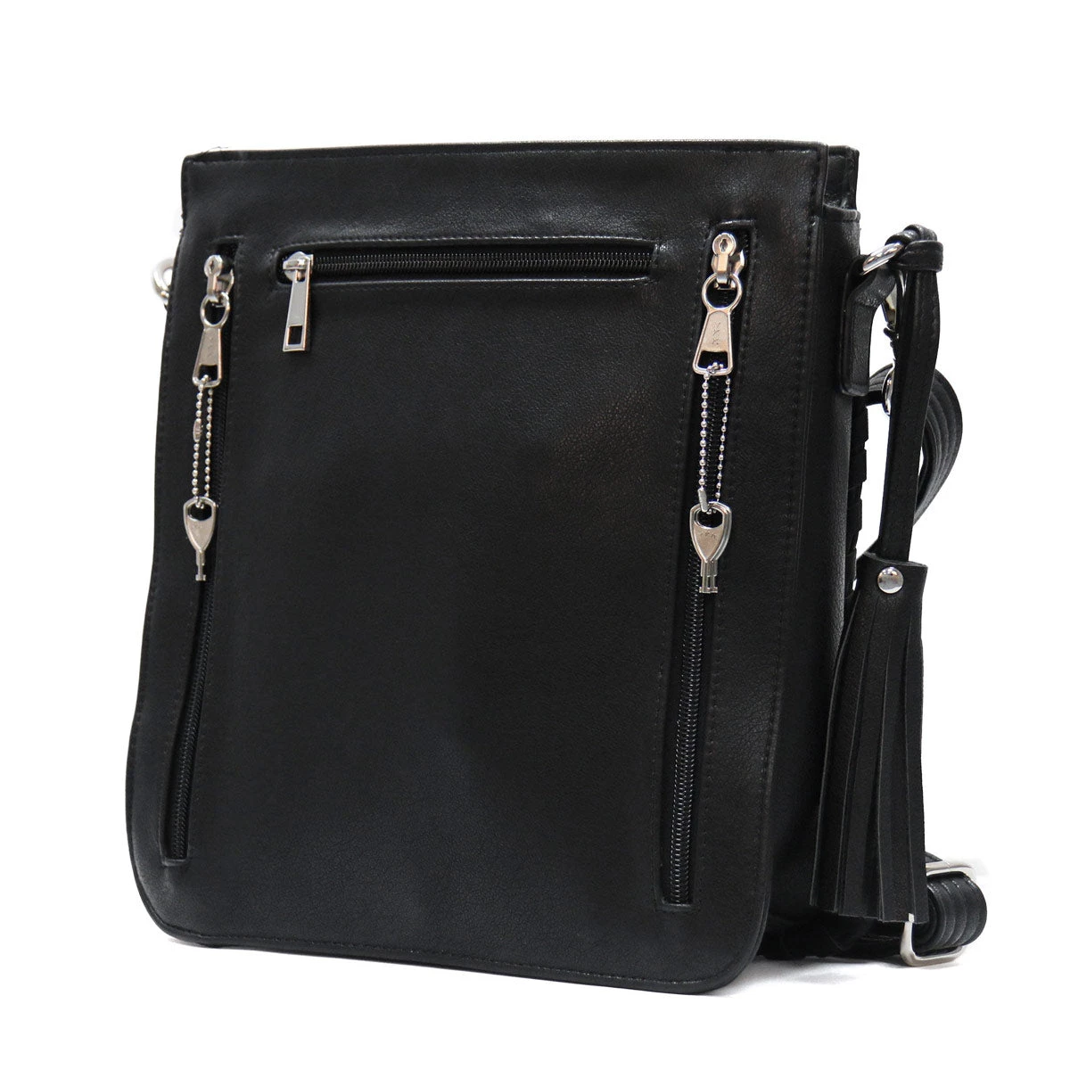 Riding Gear Hot Leathers PUA1177 Women's Black Hand-Crafted Laced Concealment Purse