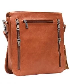 Hot Leathers PUA1178 Women's Brown Hand-Crafted Laced Concealment Purse Riding Gear