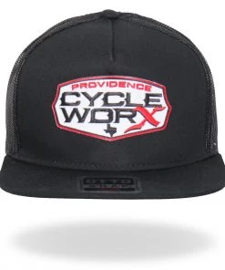 Riding Gear Hot Leathers PWA1004 Official Providence Cycle Worx Red Patch Snapback Hat